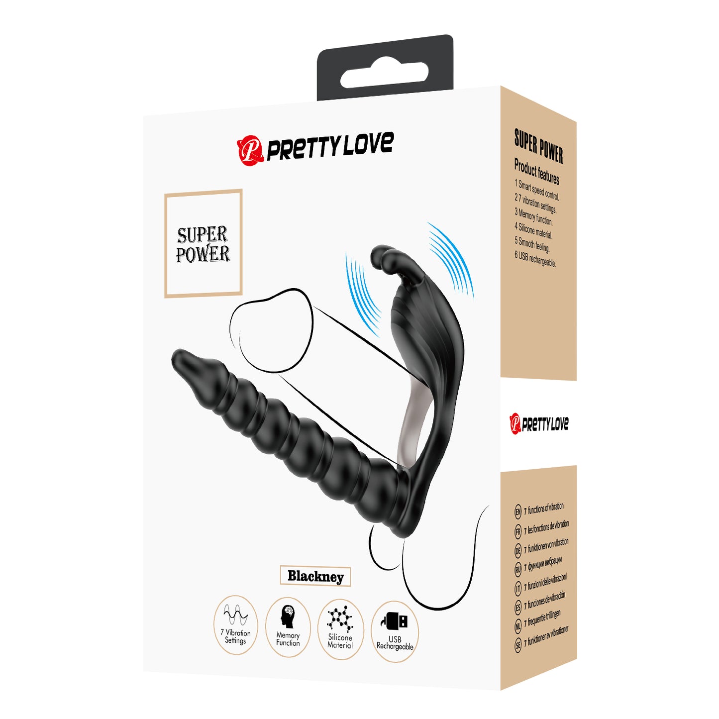 BLACKNEY | Anillo Vibrador Doble Penetración
