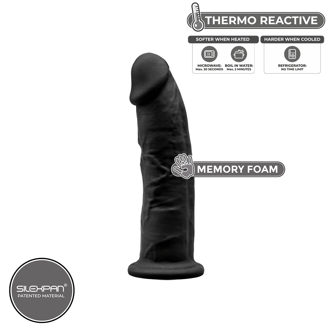SILEXD MODEL 2 | Dildo Realista Termoreactivo 15cm Negro