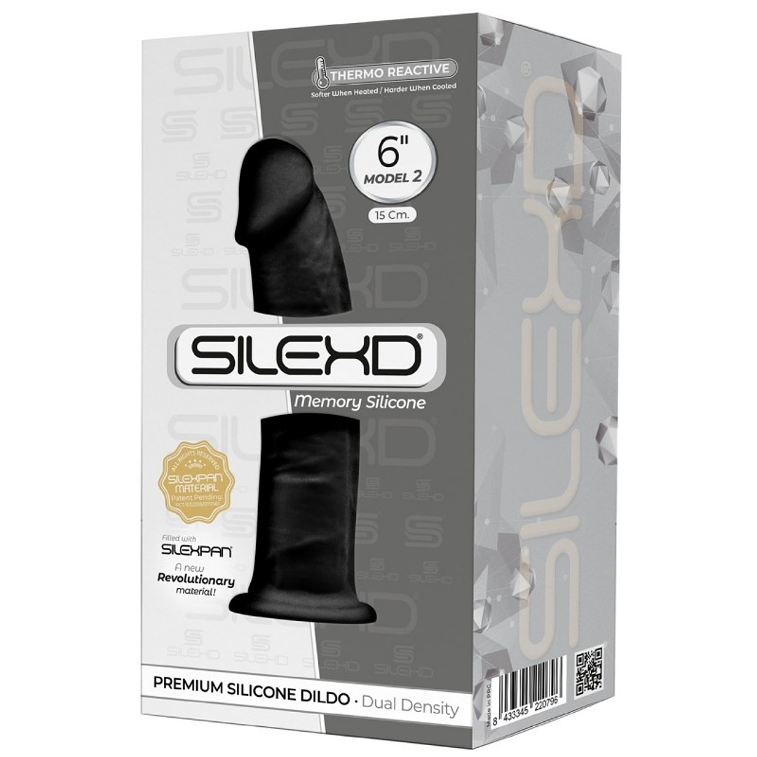 SILEXD MODEL 2 | Dildo Realista Termoreactivo 15cm Negro