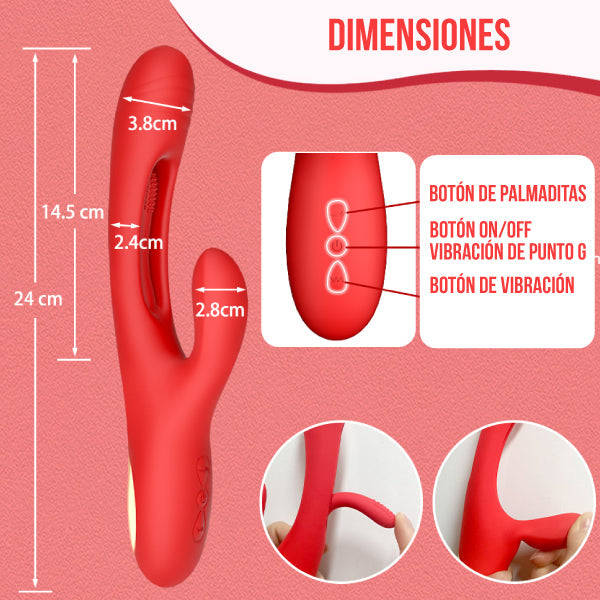 CONEJO TRIPLE | Vibrador Conejo Triple Estimulación