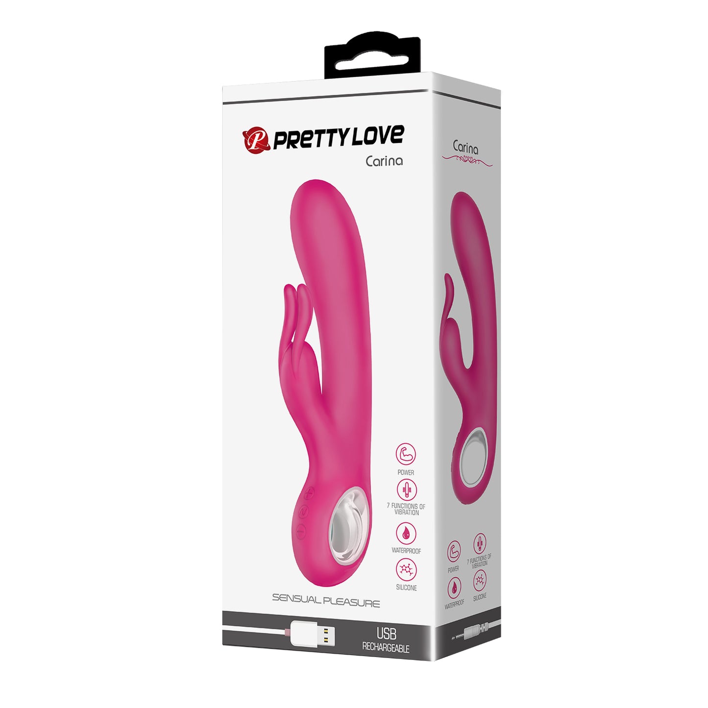 Vibrador dual pretty love carina recargable usb Vibrant sexshop antofagasta