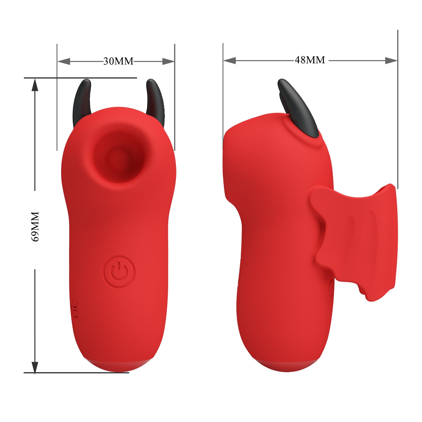 MAGIC DEVIL | Mini Vibrador de Dedo con Succión