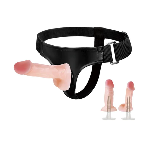 Arnes con doble set de dildo tpr pretty love Vibrant sexshop antofagasta
