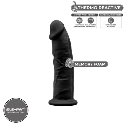 SILEXD MODEL 2 | Dildo Realista Termoreactivo 15cm Negro