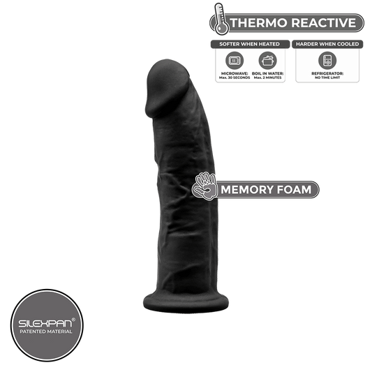 SILEXD MODEL 2 | Dildo Realista Termoreactivo 15cm Negro