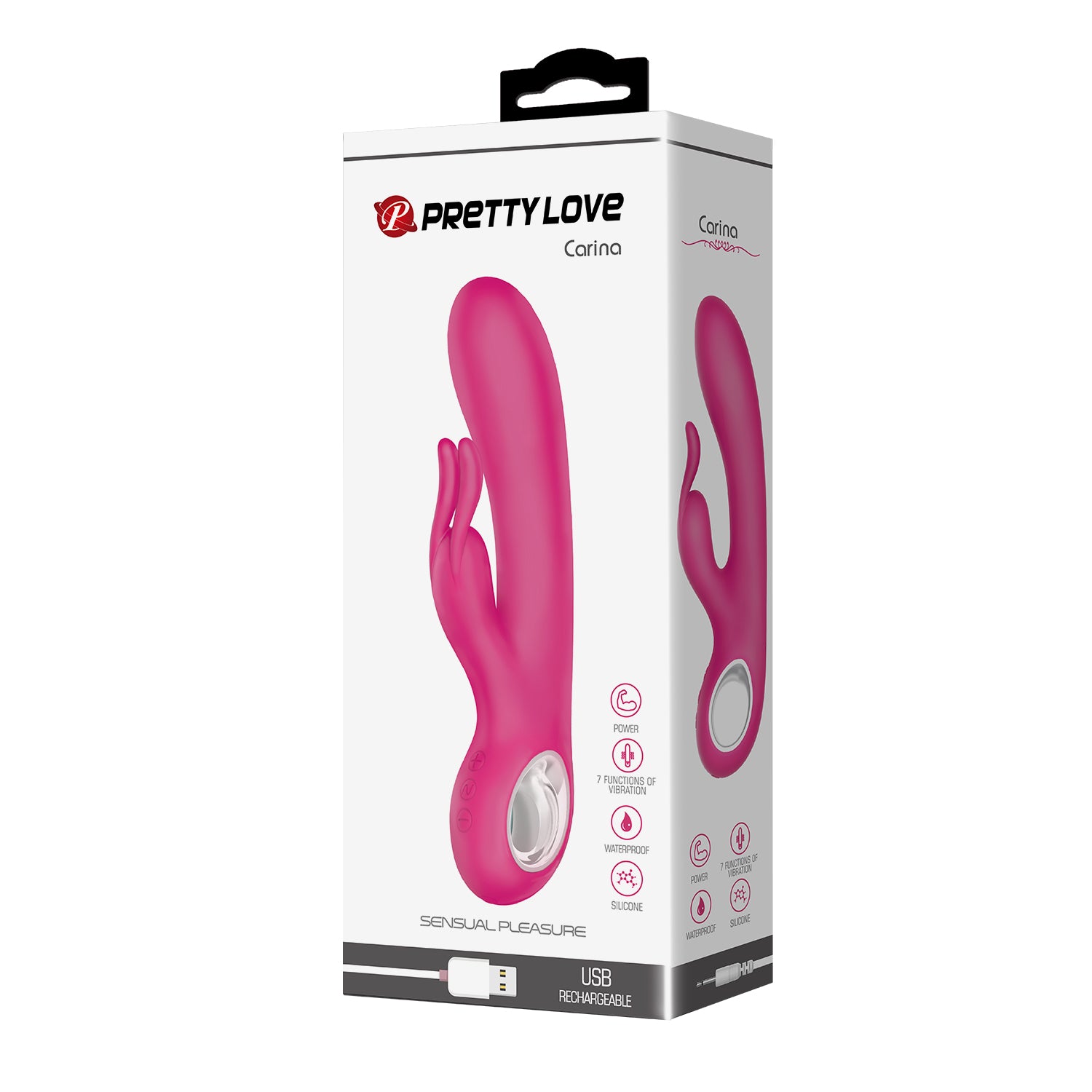 Vibrador dual pretty love carina recargable usb Vibrant sexshop antofagasta