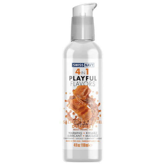 Lubricante a base de agua 4 en 1 swiss navy 118l sabor caramelo